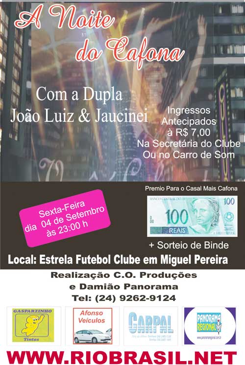 A NOITE DO CAFONA NO ESTRELA FUTEBOL CLU