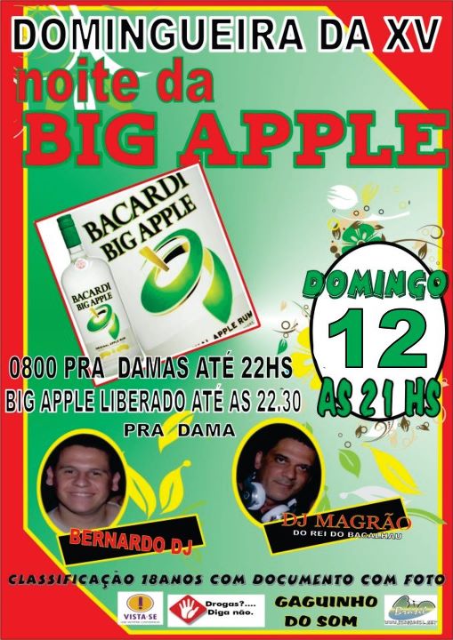 BIG APPLE FESTA NA DOMINGUEIRA DA XV