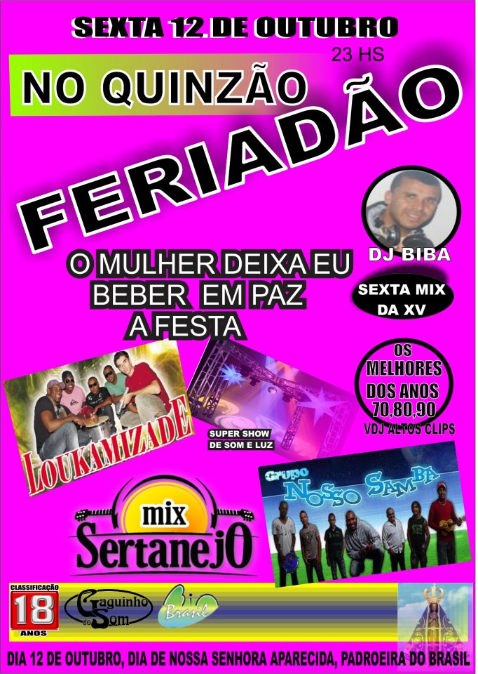 Sexta Mix com Grupo Nosso Samba e Grupo 
