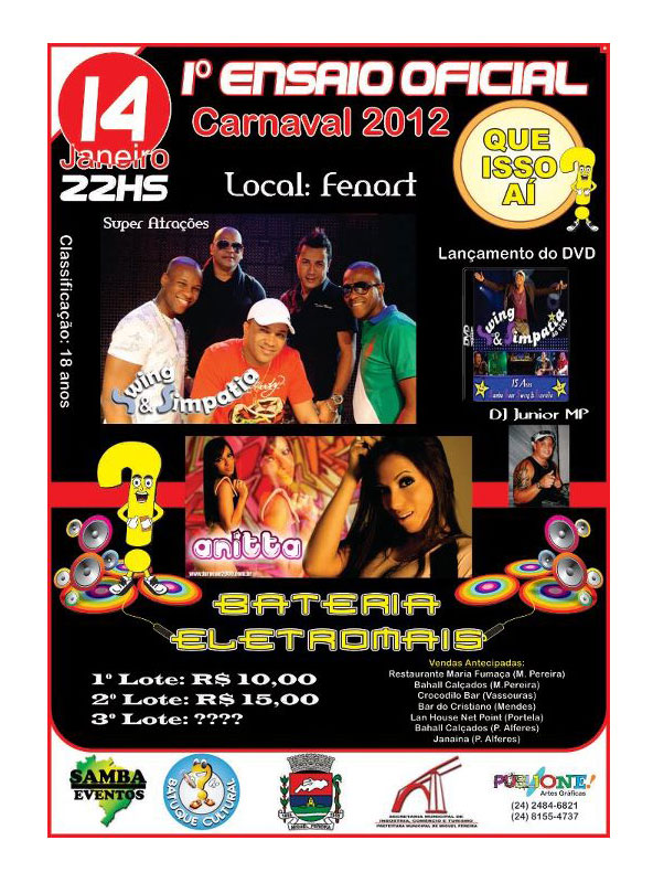 PRIMEIRO ENSAIO OFICIAL - CARNAVAL 2012 