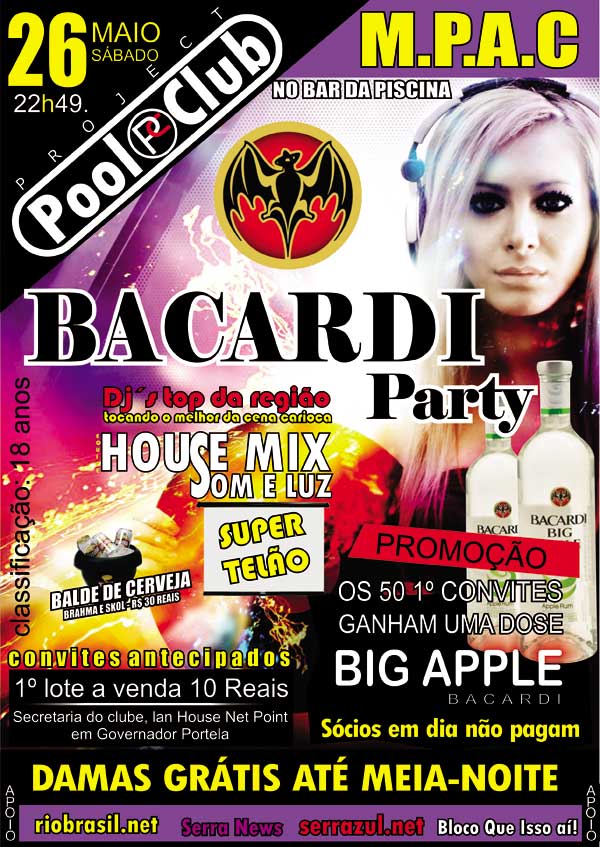 POOL CLUBE - BACARDI PARTY NO MPAC
