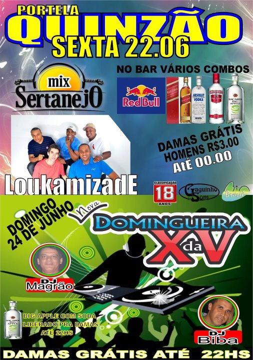 DOMINGUEIRA DA XV COM DAMAS GR�TIS AT� �