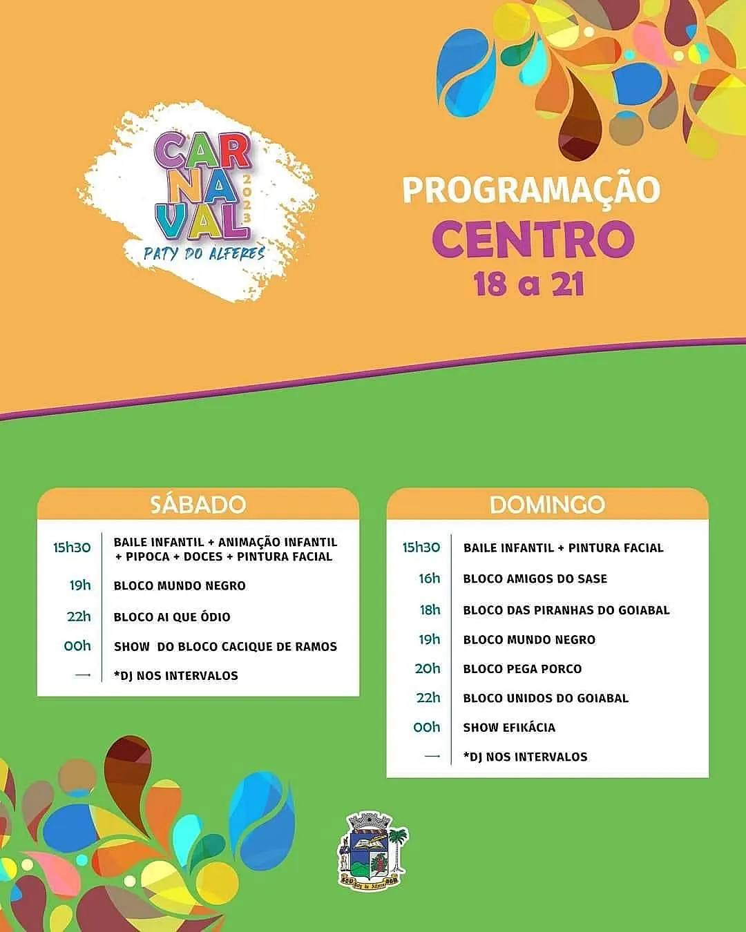 Carnaval Paty do Alferes no Centro | Dom