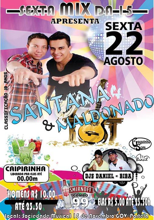 SEXTA MIX DA XV COM SANTANA E MALDONADO 