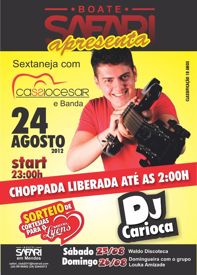 BOATE SAFARI APRESENTA - SEXTANEJA COM C