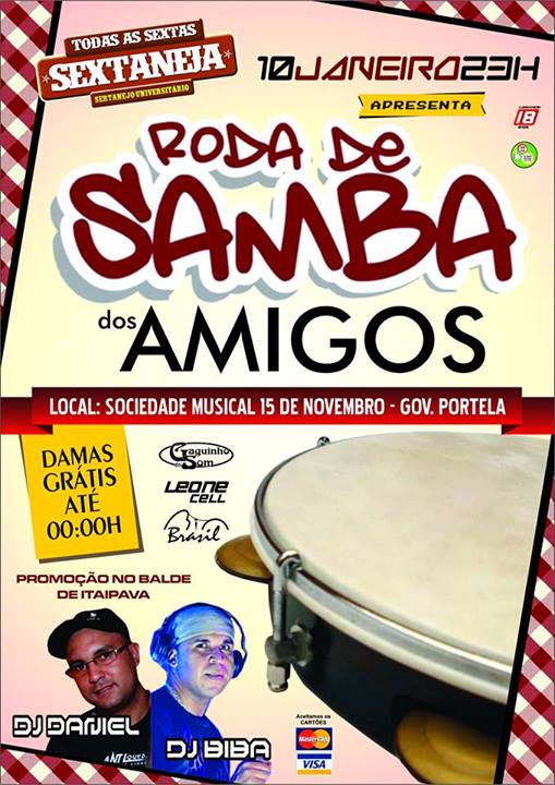 SEXTANEJA DA XV COM RODA DE SAMBA DOS AM