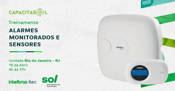 Alarmes monitorados e sensores