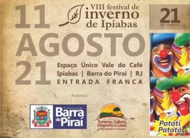 VIII FESTIVAL DE INVERNO DE IPIABAS- PAT