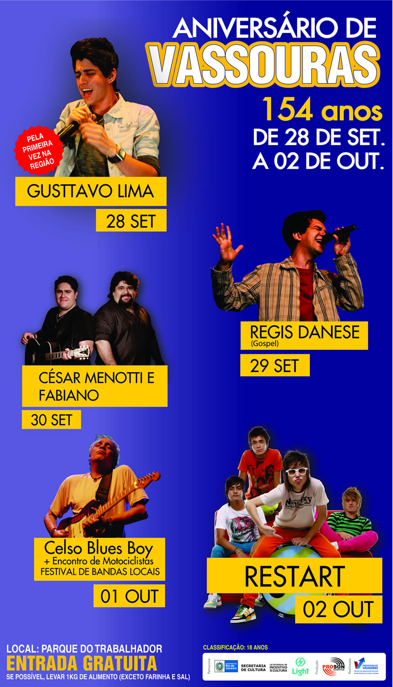 ANIVERS�RIO DE VASSOURAS - GUSTAVO LIMA
