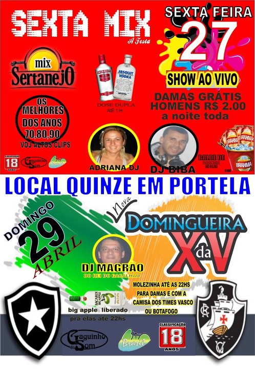 SEXTA MIX A FESTA NA XV EM PORTELA