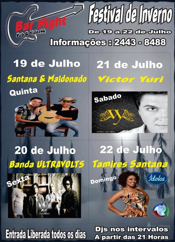 Bar Night - Festival de Inverno com Tami