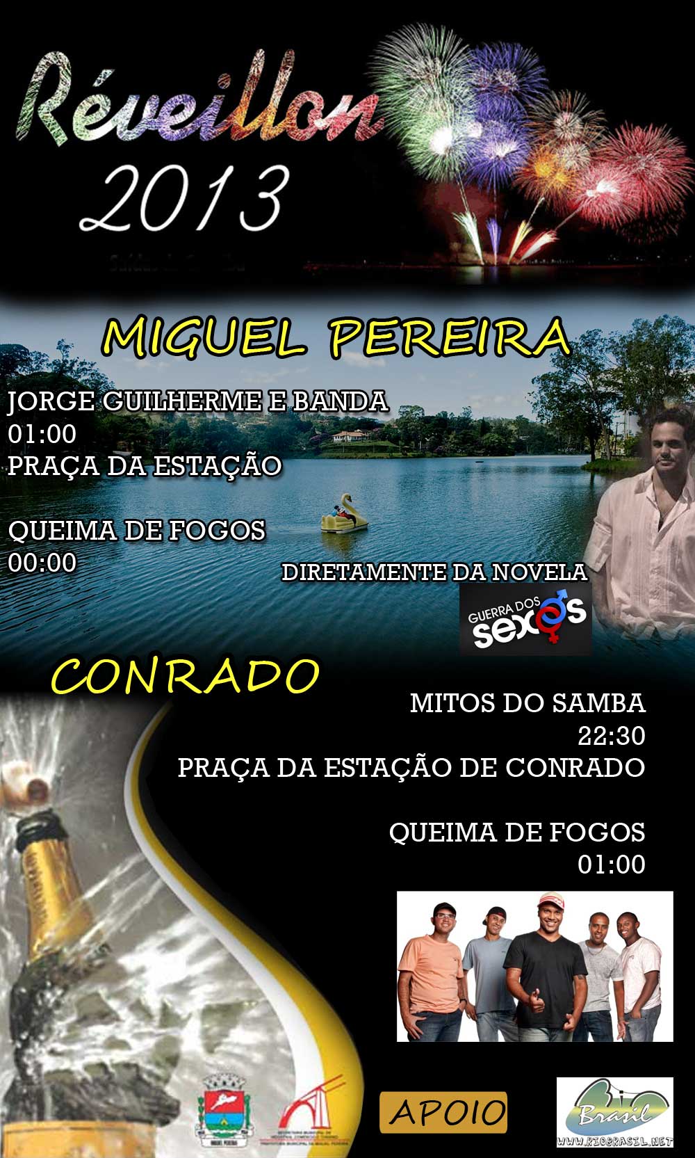 REVEILLON EM MIGUEL PEREIRA E CONRADO CO