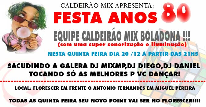 Festa anos 80 no Shopping Florescer