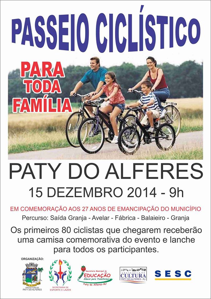 PASSEIO CICL�STICO PARA TODA FAM�LIA 