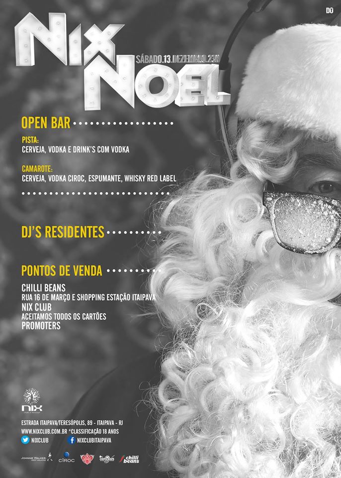 NIX NOEL OPEN BAR - NIX CLUB - ITAIPAVA