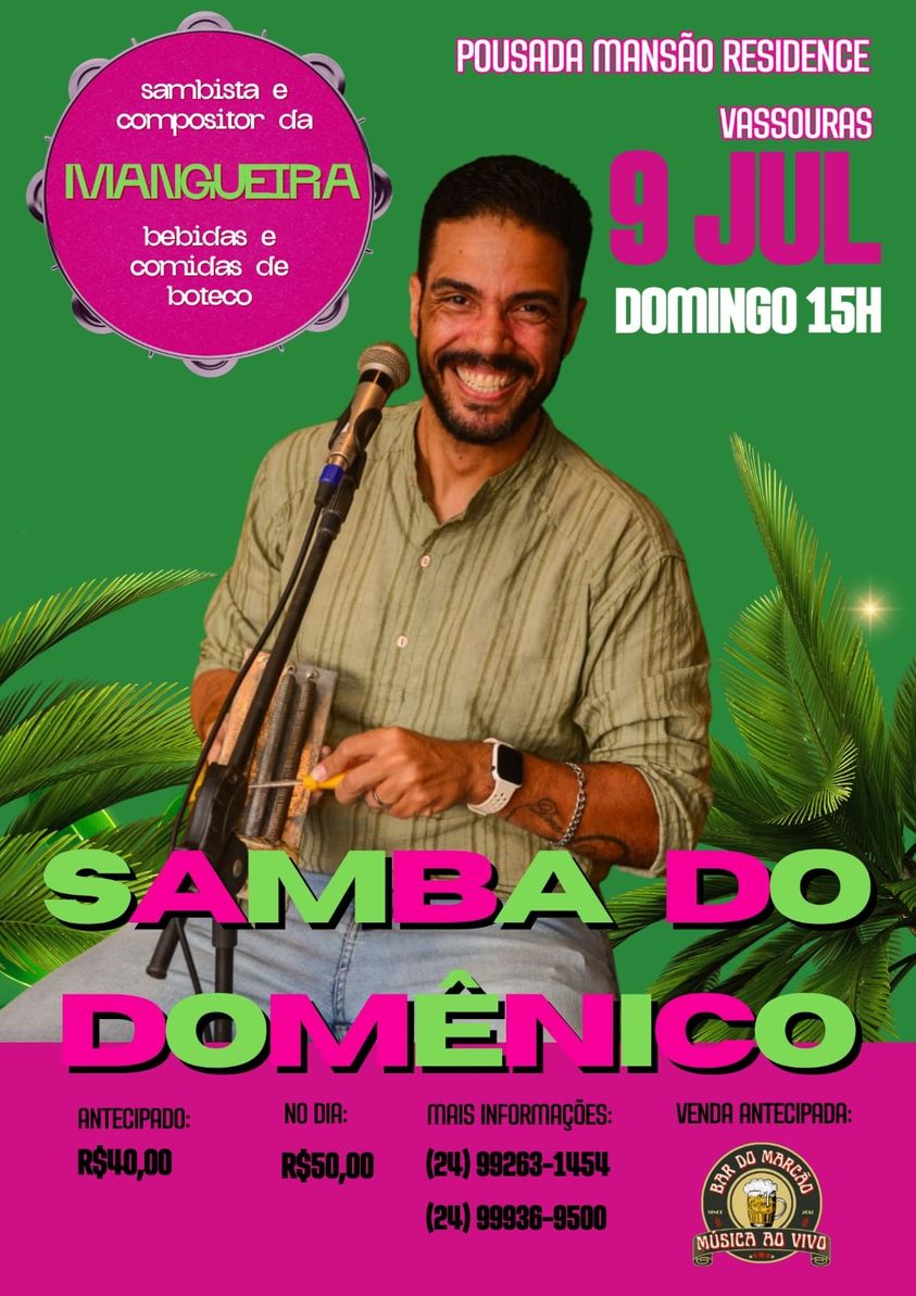 Samba do Dom�nico na pousada Mans�o Resi