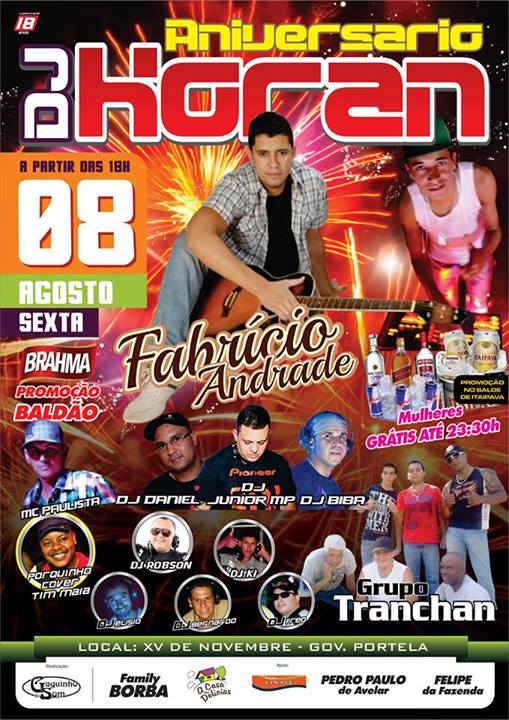 ANIVERS�RIO DO DJ KORAN NA XV