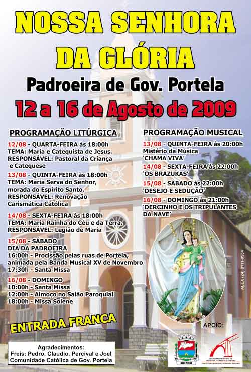 FESTA DE NOSSA SENHORA DA GL�RIA EM GOVE
