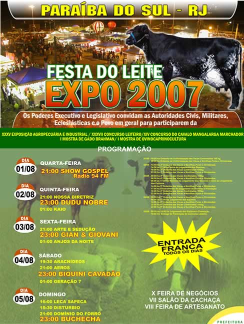 Festa do Leite � Expo 2007 em Paraiba do