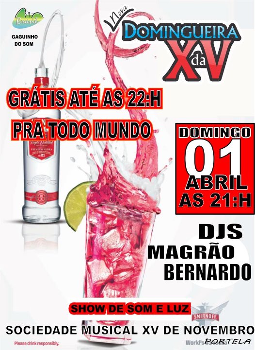 DOMINGUEIRA DA XV - 0800 P/ GERAL AT� �S