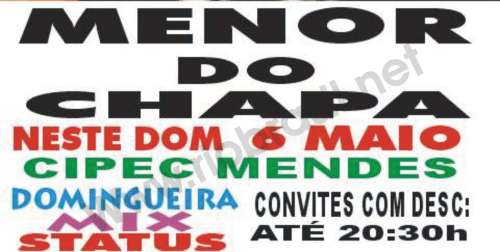 menor do chapa no cipec