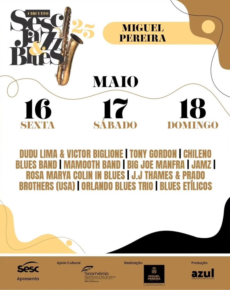 Miguel Pereira recebe Circuito Sesc Jazz