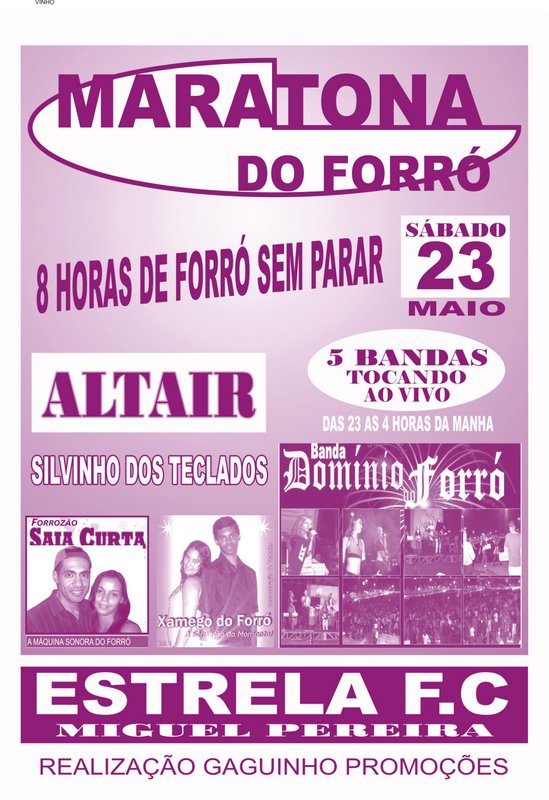 MARATONA DO FORR� NO ESTRELA FUTEBOL CLU