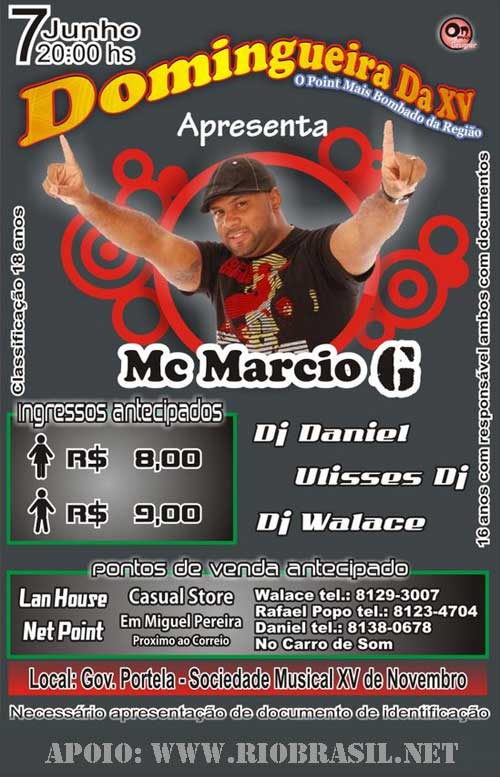 mc marcio g na domingueira da xv