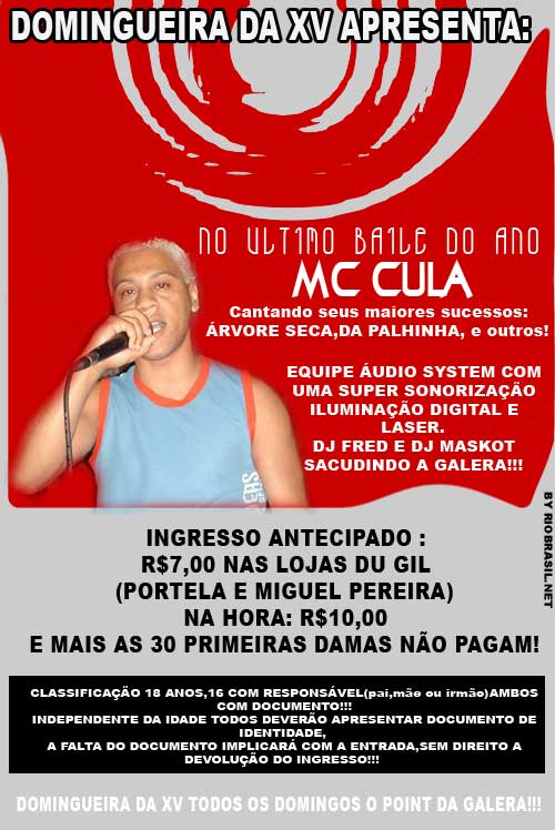 Mc cula na Domimgueira da XV