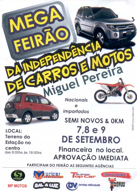 Mega Feir�o da independ�ncia de Carros e
