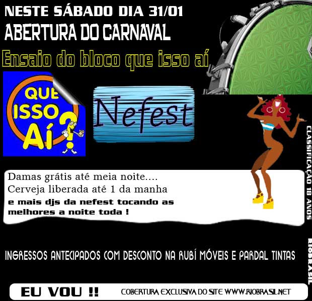 ENSAIO DO BLOCO QUE ISSO AI NA NEFEST