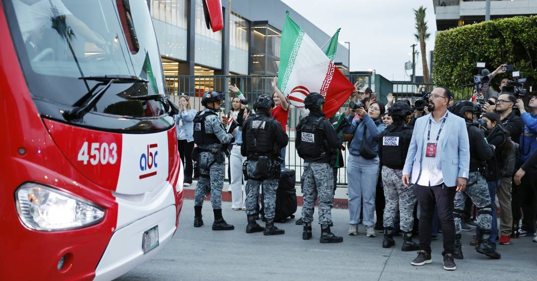 O esquema de seguran�a no hotel da Sele��o Iraniana