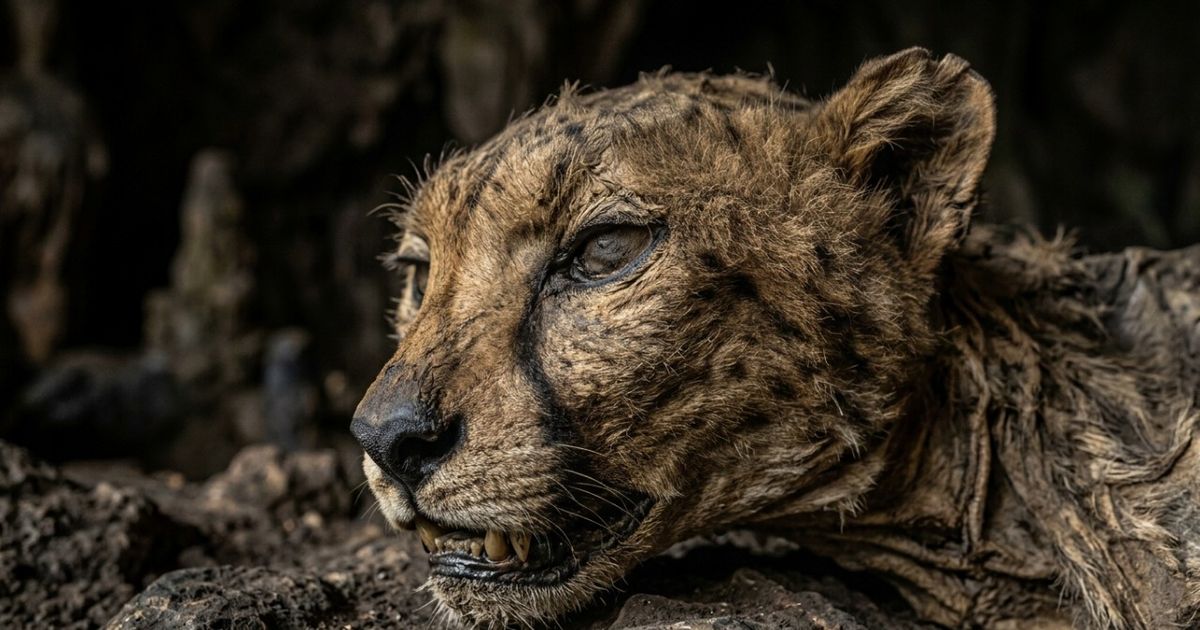Em uma caverna pr�xima a Arar, no norte da Ar�bia Saudita, foram encontrados corpos inteiros de guepardos mumificados naturalmente, e os cientistas continuam impressionados com o estado quase imposs�vel de preserva��o