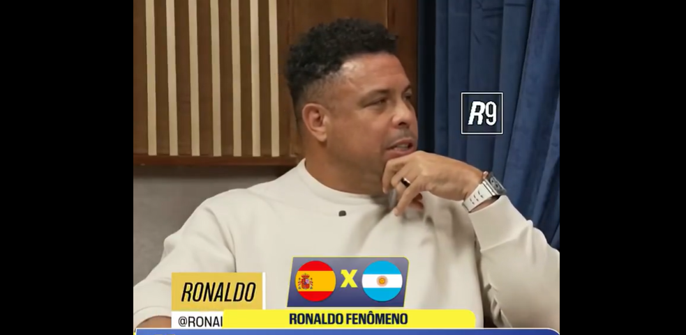 Ronaldo Fen�meno v� barbada na final da Copa: ?Espanha ganha f�cil?; V�DEO