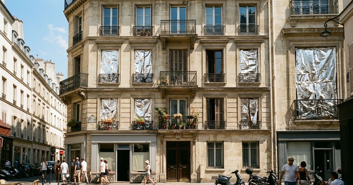 Franceses est�o cobrindo as janelas com papel-alum�nio para enfrentar a onda de calor, e arquitetos alertam: ?Falta prepara��o?