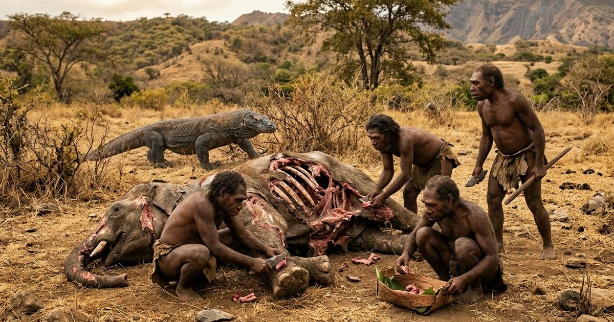 Os ?hobbits? da ilha de Flores podem n�o ter sido ca�adores como se pensava, mas aproveitadores de carca�as deixadas por drag�es