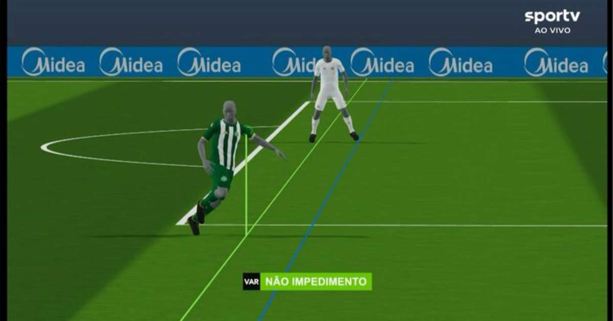 Impedimento semiautom�tico � usado pela 1� vez no Brasileir�o em Santos x Chapecoense; veja lance