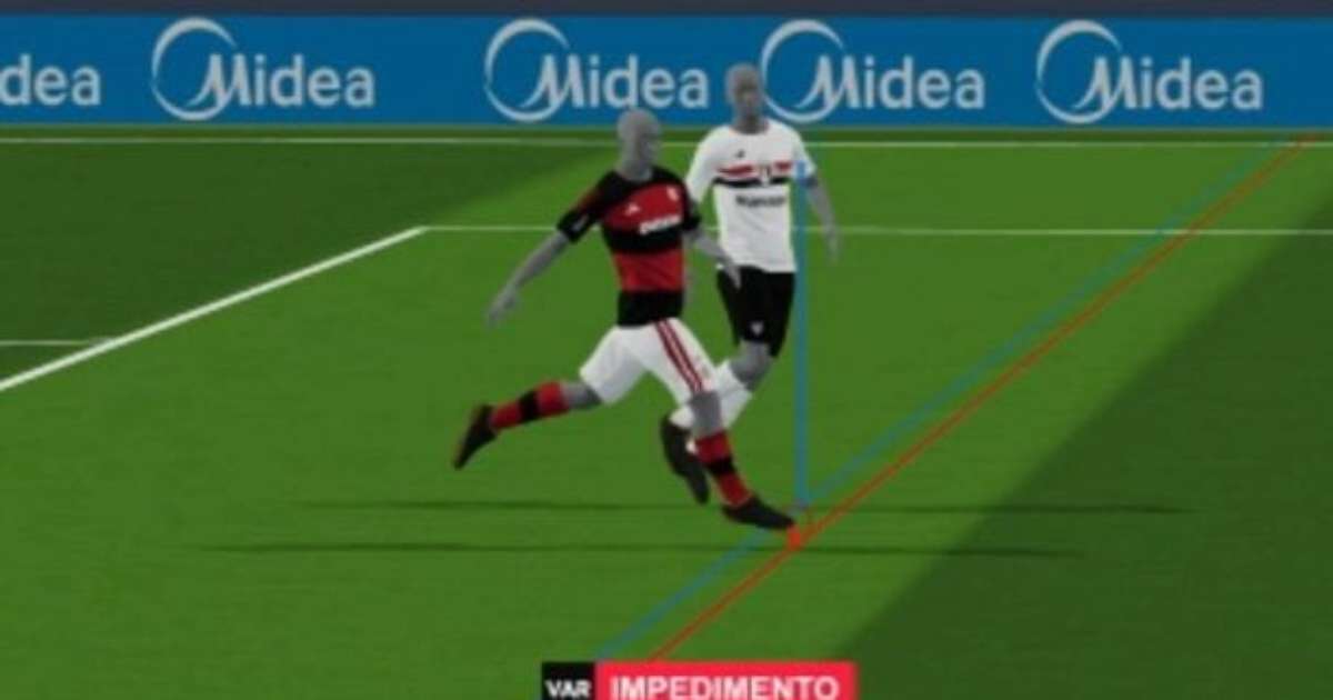 Impedimento semiautom�tico anula gol do Flamengo contra o S�o Paulo