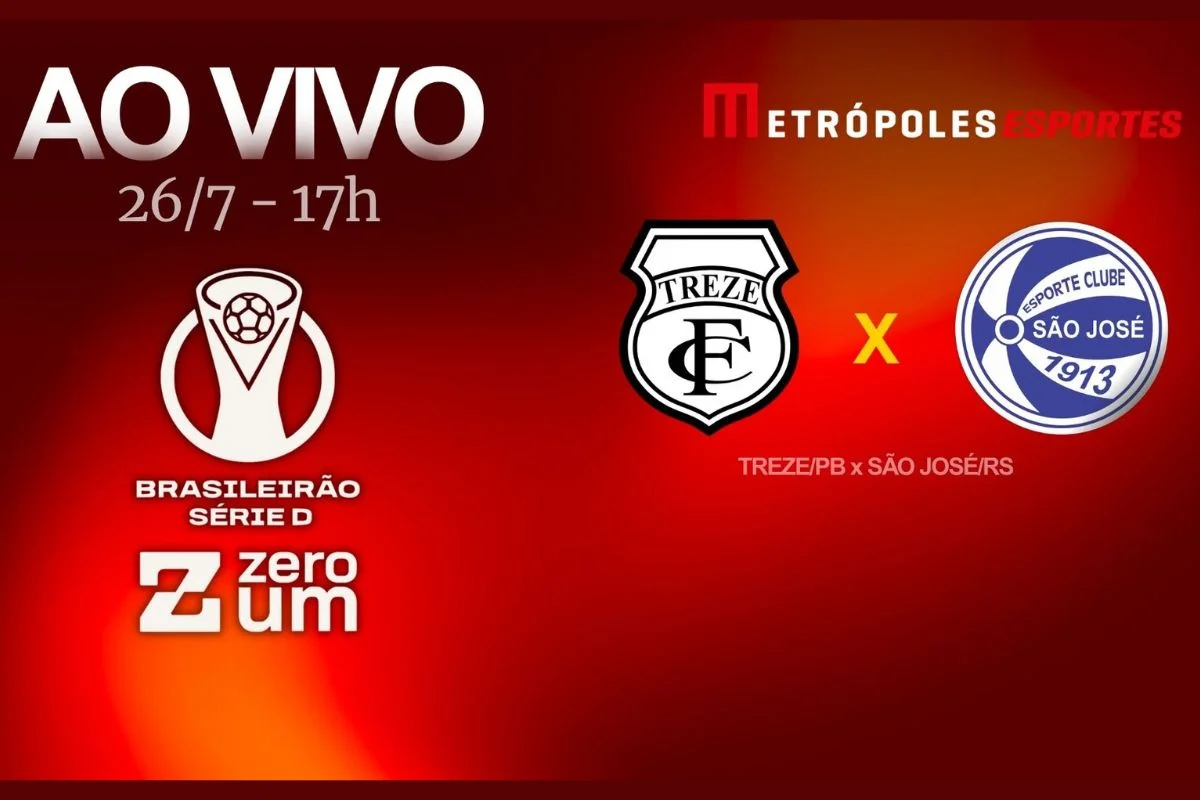 S�rie D ZeroUm: Metr�poles transmite Treze-PB x S�o Jos�-RS ao vivo