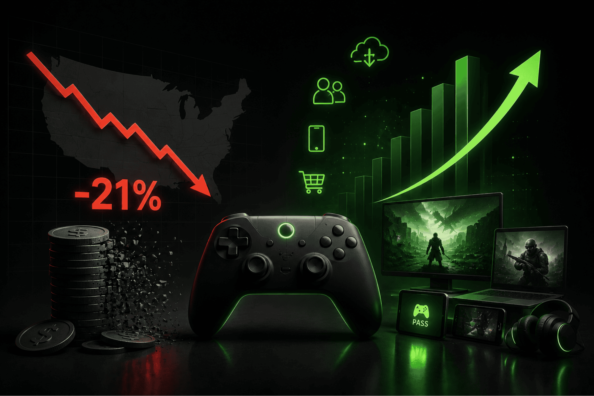 Gastos com games nos EUA caem 21%, mas cen�rio esconde um mercado mais saud�vel do que parece