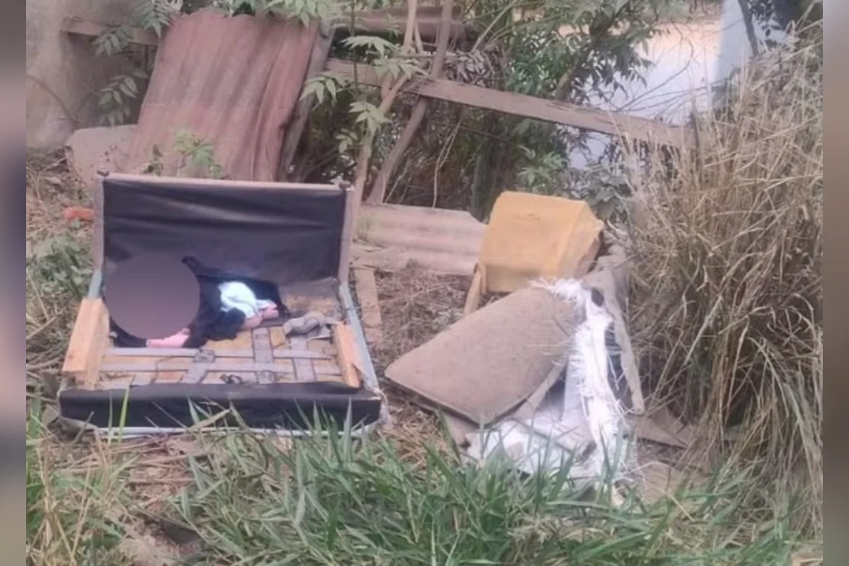 Rec�m-nascido � abandonado dentro de sof� em lote vago de MG