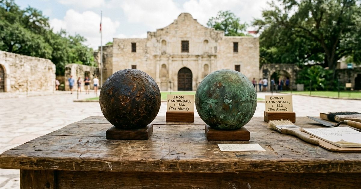 ?� algo important�ssimo?: arque�logos descobrem uma segunda bala de canh�o da Batalha do �lamo que provavelmente foi disparada pelos defensores texanos