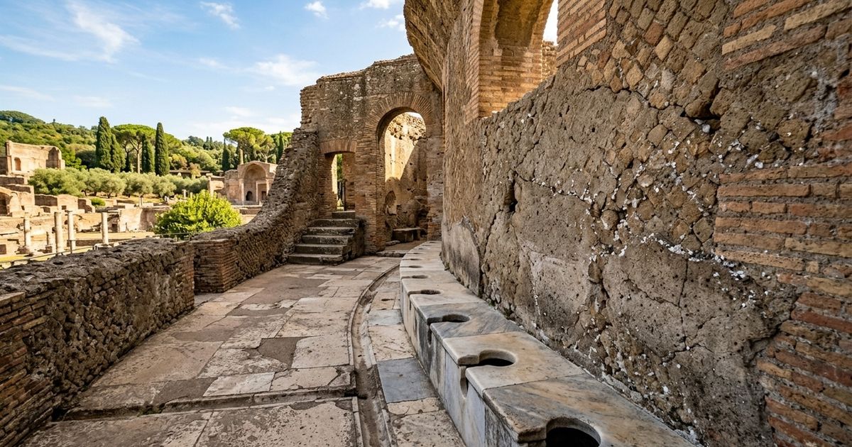 Uma latrina romana resistiu por quase 2.000 anos, e cientistas descobriram por qu�: o crescimento da calcita est� deixando o concreto mais forte com o tempo