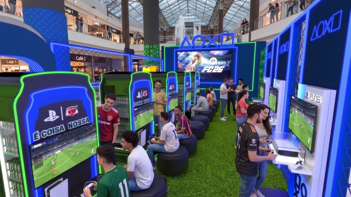 Guaran� Antarctica e PlayStation levam arena gamer ao shopping