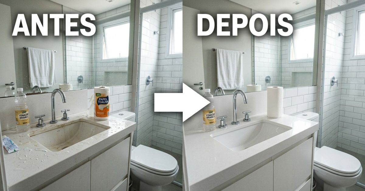 Grandes especialistas em limpeza concordam: ?Para remover o calc�rio acumulado na borda do vaso sanit�rio, cubra a regi�o com papel toalha?