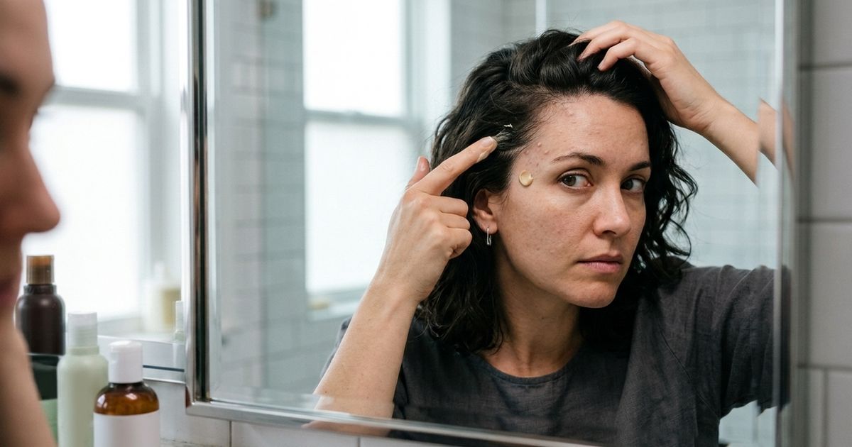 As bolinhas na sua testa podem n�o ser ?espinhas normais?: o culpado pode estar no produto que voc� passa no cabelo