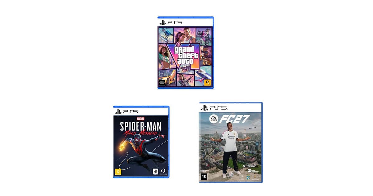 GTA VI, Spider-Man e mais: confira uma sele��o de jogos PS5 em promo��o na Amazon