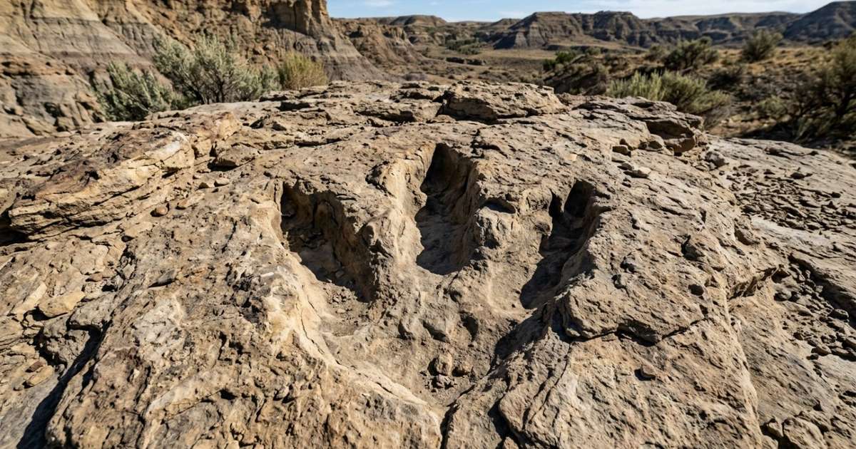 Professor encontra 4 pegadas de T. rex que revelam a primeira trilha conhecida de um adulto da esp�cie