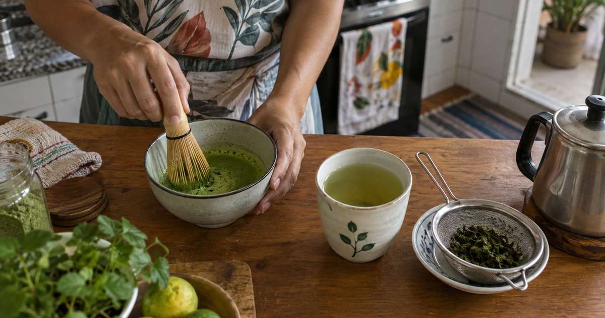A bebida verde que virou queridinha das rotinas: por que o matcha re�ne est�mulo, antioxidantes e um jeito diferente de tomar ch�