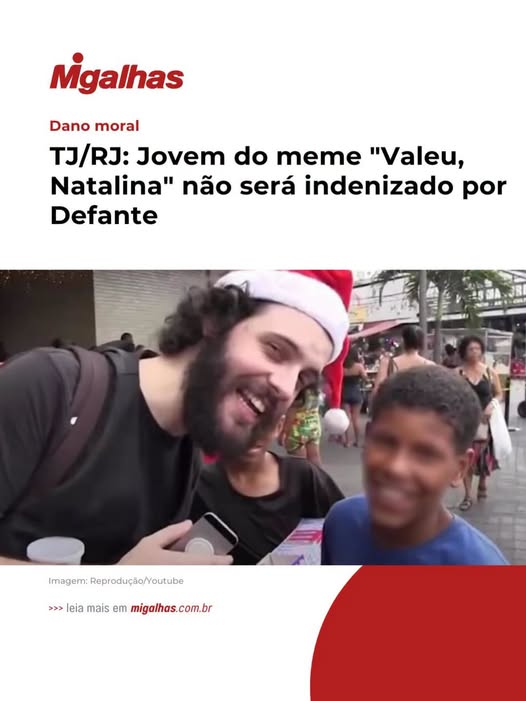A 13� c�mara de Direito Privado do TJ-RJ manteve decis�o que negou a��o indenizat�ria movida pelo jovem que ficou conhecido pelo meme 